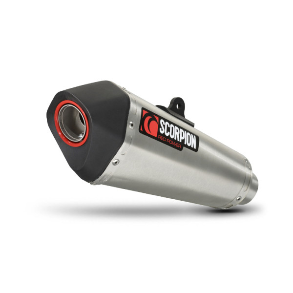 Scorpion Exhaust Ducati Scrambler 800 2015 - 2022 Serket Taper Slip-on Brushed Stainless Steel Sleeve